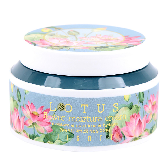 Jigott Крем для лица с экстрактом лотоса Lotus Flower Moisture Cream #1