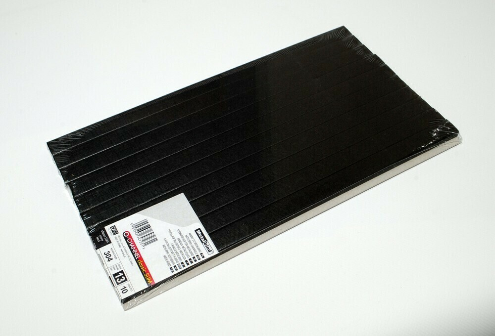 Канал Slim черный 13мм А4 304мм с покрытием "ткань" для биндера Metalbind (10шт)  #1