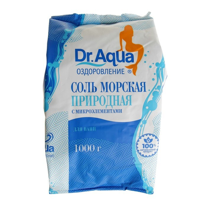 Соль для ванны морская Dr.Aqua природная, 1 кг #1