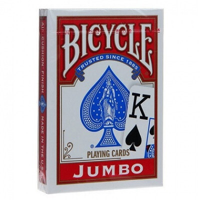 Игральные карты Bicycle Jumbo Rider Back (крупный индекс, красные), 1 колода  #1