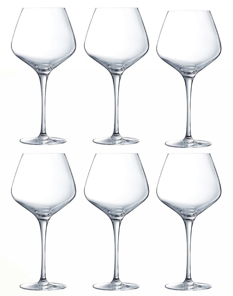 Набор бокалов для вина 6 шт. CHEF&SOMMELIER Sublym, 450 мл, 19.7 см, хрустальное стекло, цвет прозрачный #1