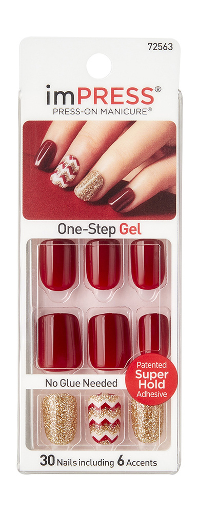 Набор накладных ногтей / Kiss Impress Press-on Manicure One-Step Gel Set #1