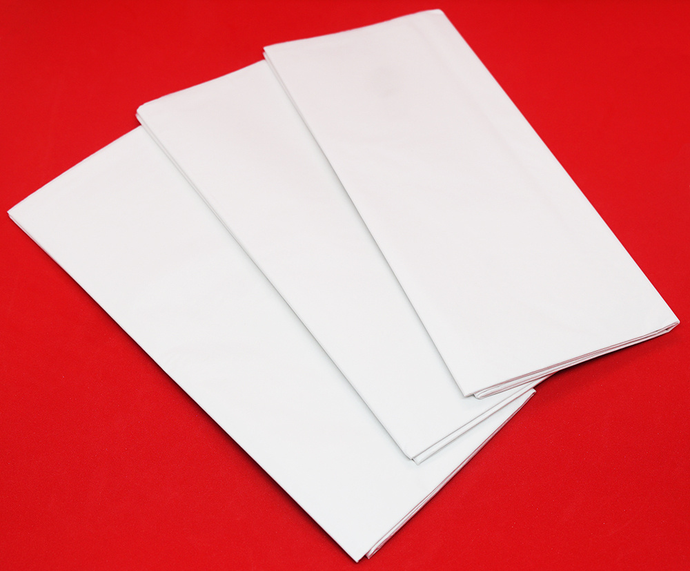 Бумага упаковочная тишью 30 листов 51x66см. цвет белый #1
