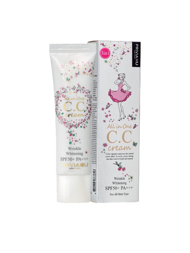 PRIVIA СС-крем All In One C.C Cream SPF50+PA+++ универсальный оттенок, 30 мл  #1