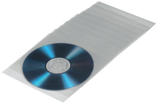 Конверт на 1 CD/DVD H-33809 analog 50шт., прозрачный, полипропилен, 25 мкм, 18.5 х 3.7 х 13.5 см  #1