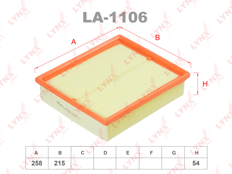 LYNXauto Фильтр воздушный арт. 1LNLA-1106_18 #1