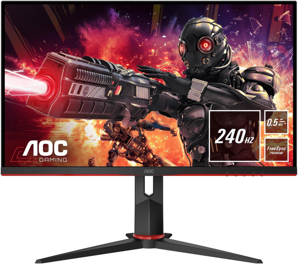 AOC Монитор 23,8" Gaming 24G2ZU/BK (24G2ZU/BK)_2523 озон, черный, серебристый  #1