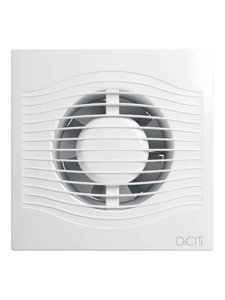 Вентилятор осевой вытяжной накладной DICITI SLIM D150 с обратным клапаном белый  #1