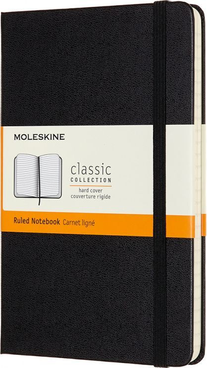 Блокнот в линейку Moleskine Classic Medium, полиуретан, 120 л, черный  #1