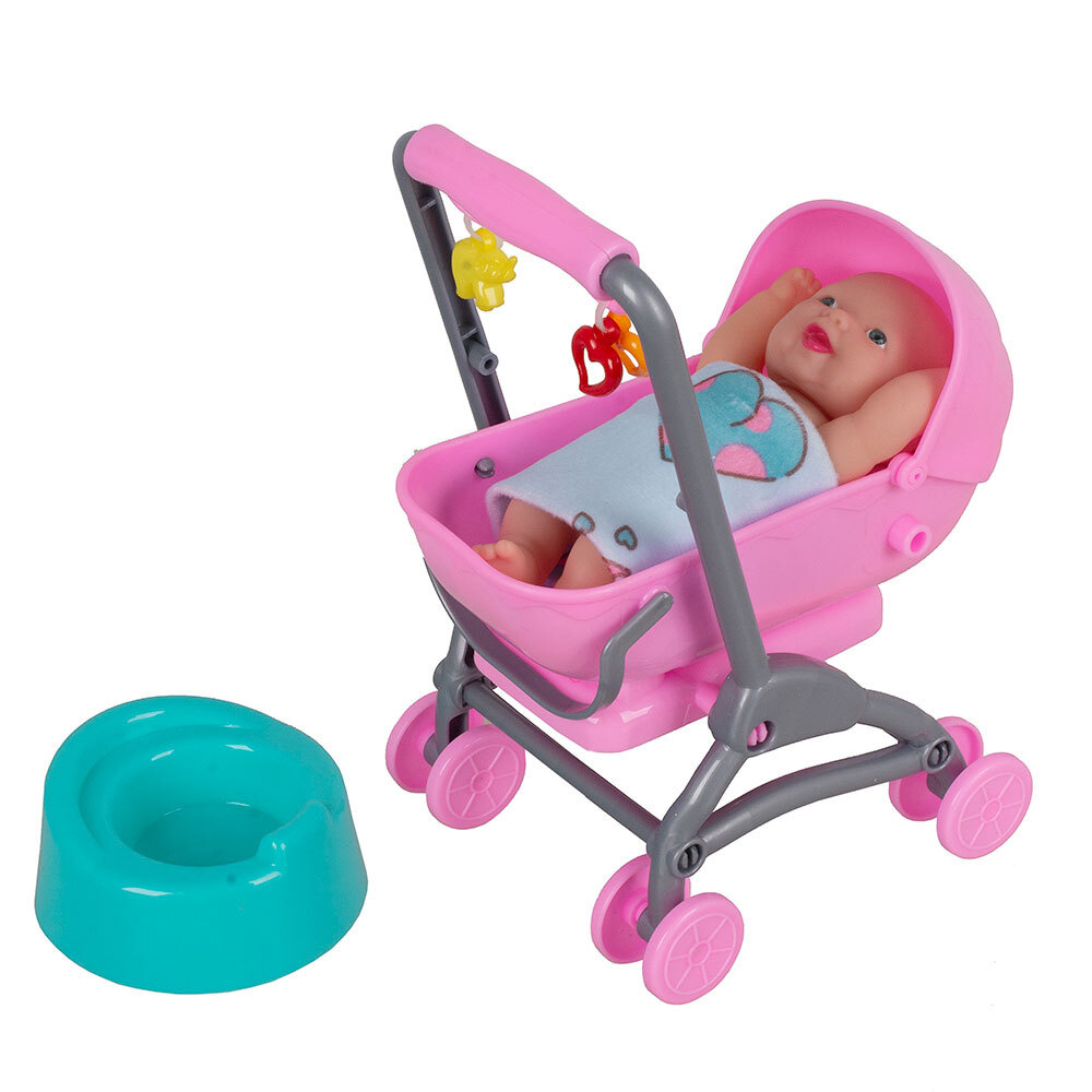 Кукла малышка ПУПС МИНИ 12 см, малыш младенец с аксессуарами, пластик игрушка в дорогу YL1931F Tongde #1