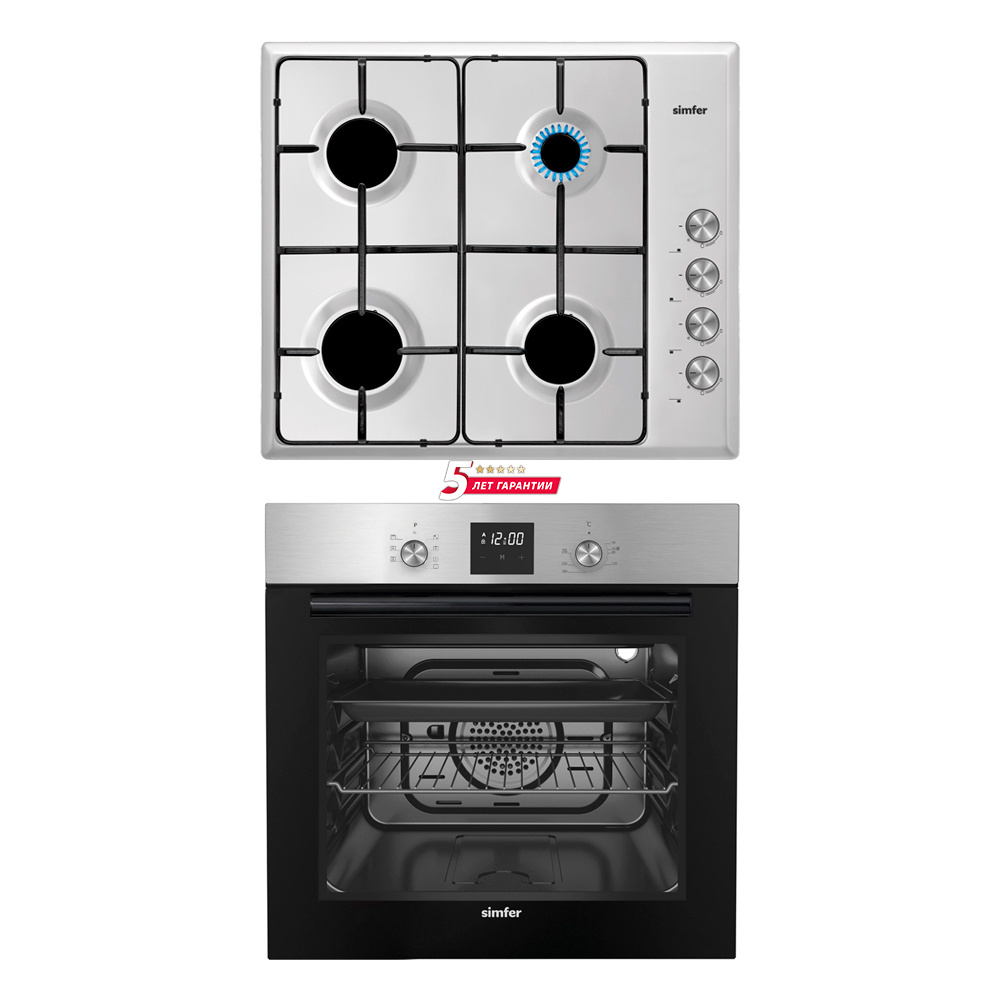 Комплект встраиваемой техники Simfer 60см: газовая варочная панель и ...