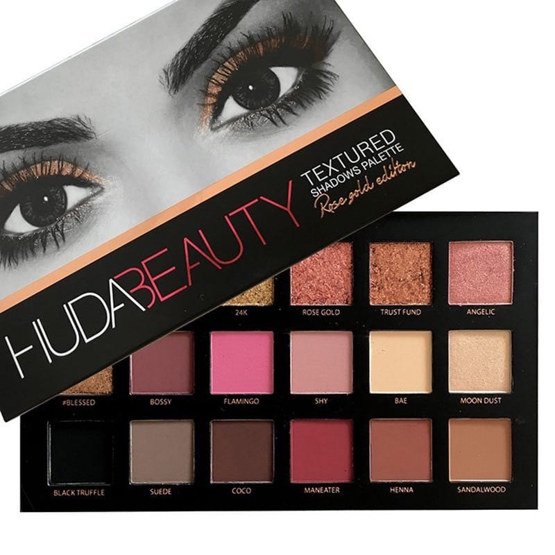 Палетка теней Huda Beauty Textured Shadows (18 цветов) #1