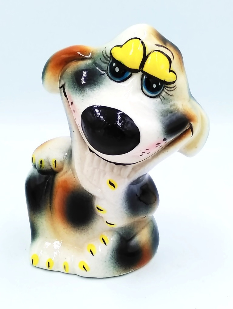 Статуэтка Собака глянец 14см керамическая #1