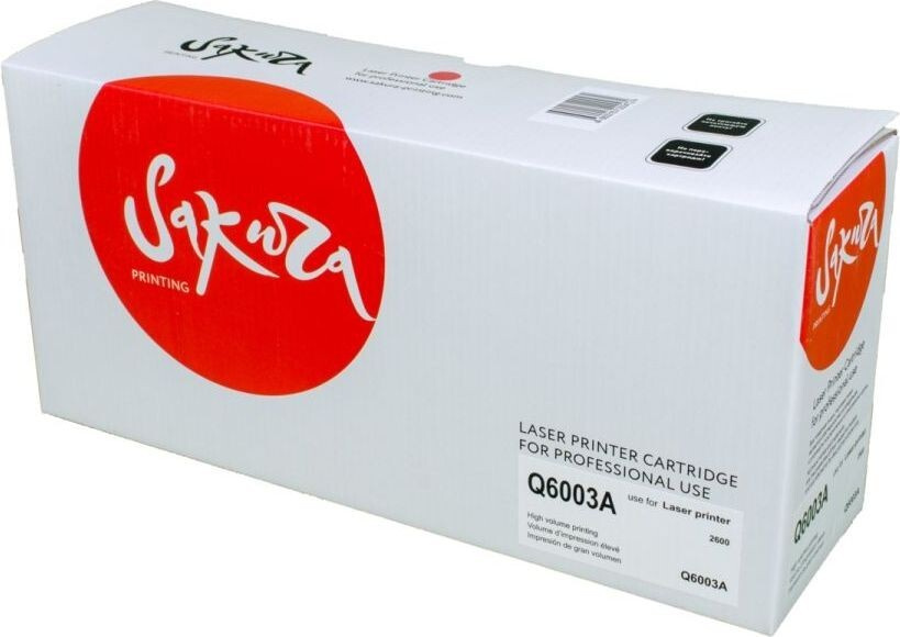 Картридж SAKURA Q6003A для LaserJet 1600, 2600n, 2605, 2605dn, 2605dtn, CM1015MFP, CM1017MFP, пурпурный, #1