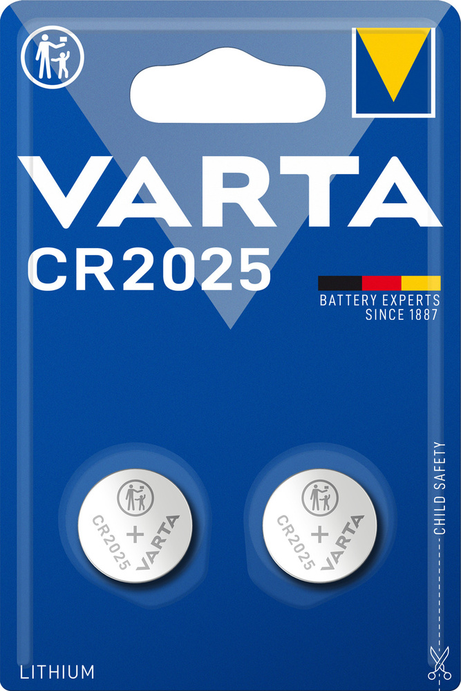 Varta Батарейка CR2025, Литиевый тип, 3 В, 2 шт #1