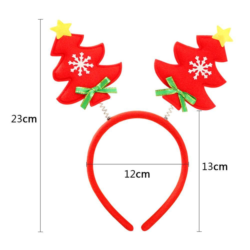 Повязка на голову с елкой для взрослых и детей, новогодний головной убор, украшение для вечеринки, повязка #1