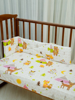 Бортики в кроватку для новорожденных, защитный бампер для кровати, 4 шт  #1