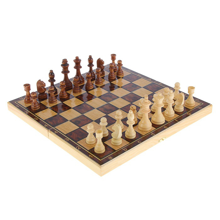 Набор игр шахматы нарды, шашки с доской Классика 5х40х20 см KSVA-SA-SH-014  #1
