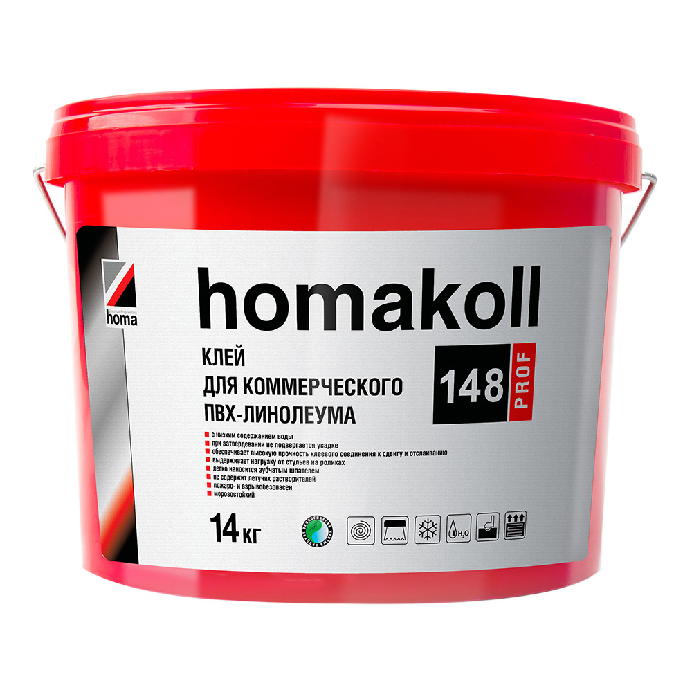 Клей для коммерческого линолеума Homa Homakoll 148 Prof 14 кг #1