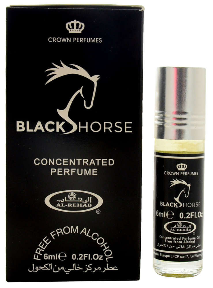 Al-Rehab /Масляные арабские духи ЧЕРНАЯ ЛОШАДЬ (унисекс)/ Аль-Рехаб/Concentrated Perfume BLACK HORSE #1