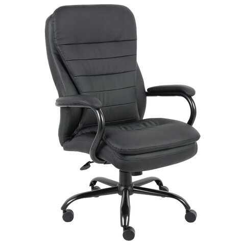 Кресло офисное BRABIX PREMIUM "Heavy Duty HD-001", усиленное, НАГРУЗКА до 200 кг, экокожа, 531015  #1