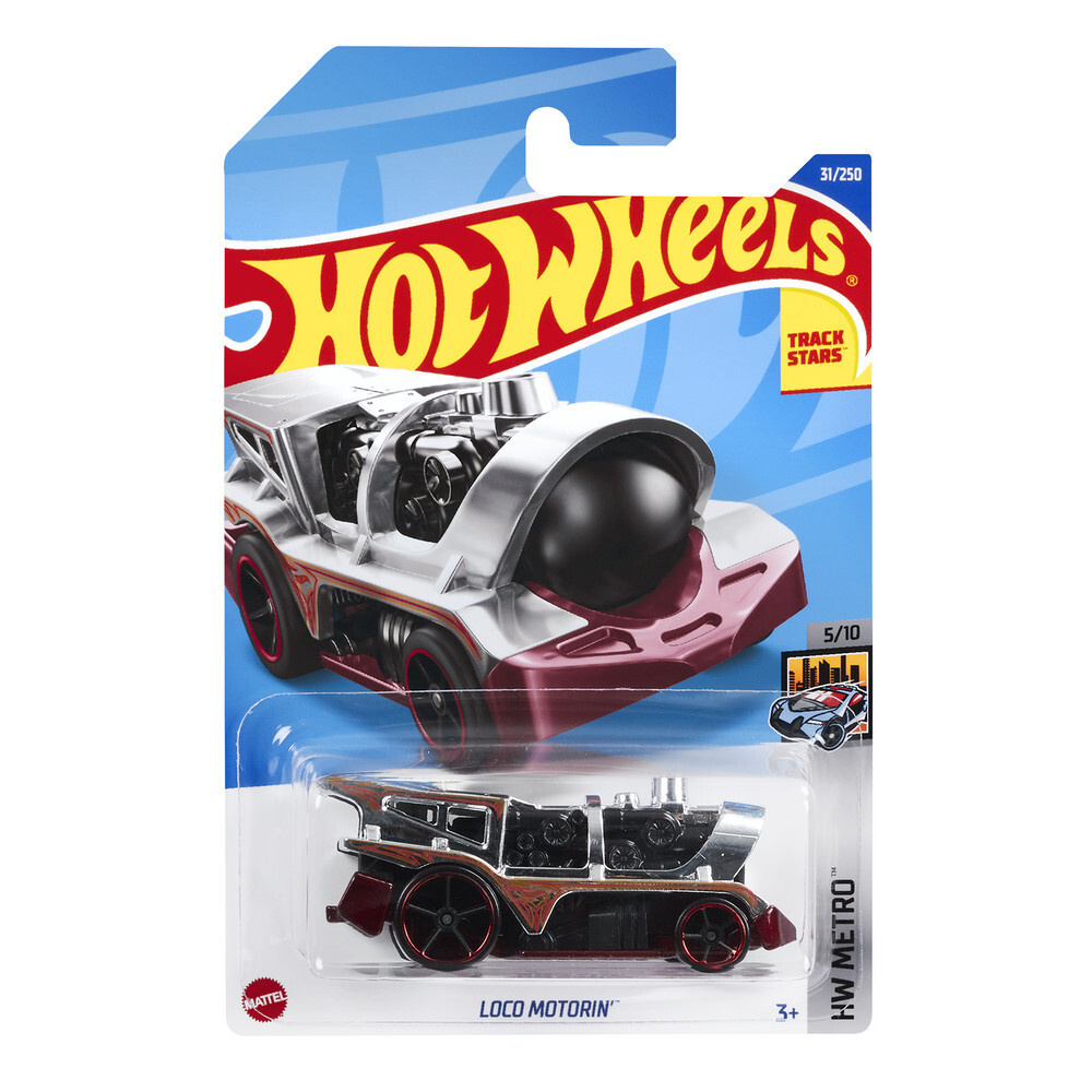 HCV73 Машинка металлическая игрушка Hot Wheels коллекционная модель LOCO MOTORIN бордовый/серебристый #1