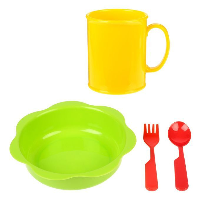 Набор детской посуды Светофор, 4 предмета #1