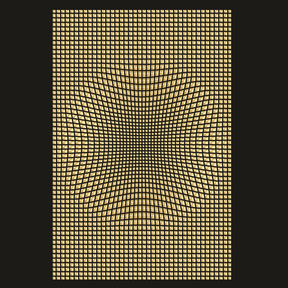 Иллюзия вогнутая Трафарет декоративный универсальный пластиковый 60х40 см., толщина 1,5-2 мм.  #1