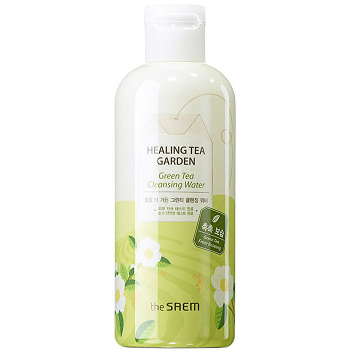 The Saem Очищающая вода для снятия макияжа с экстрактом зеленого чая 300 мл Healing Tea Garden Green #1