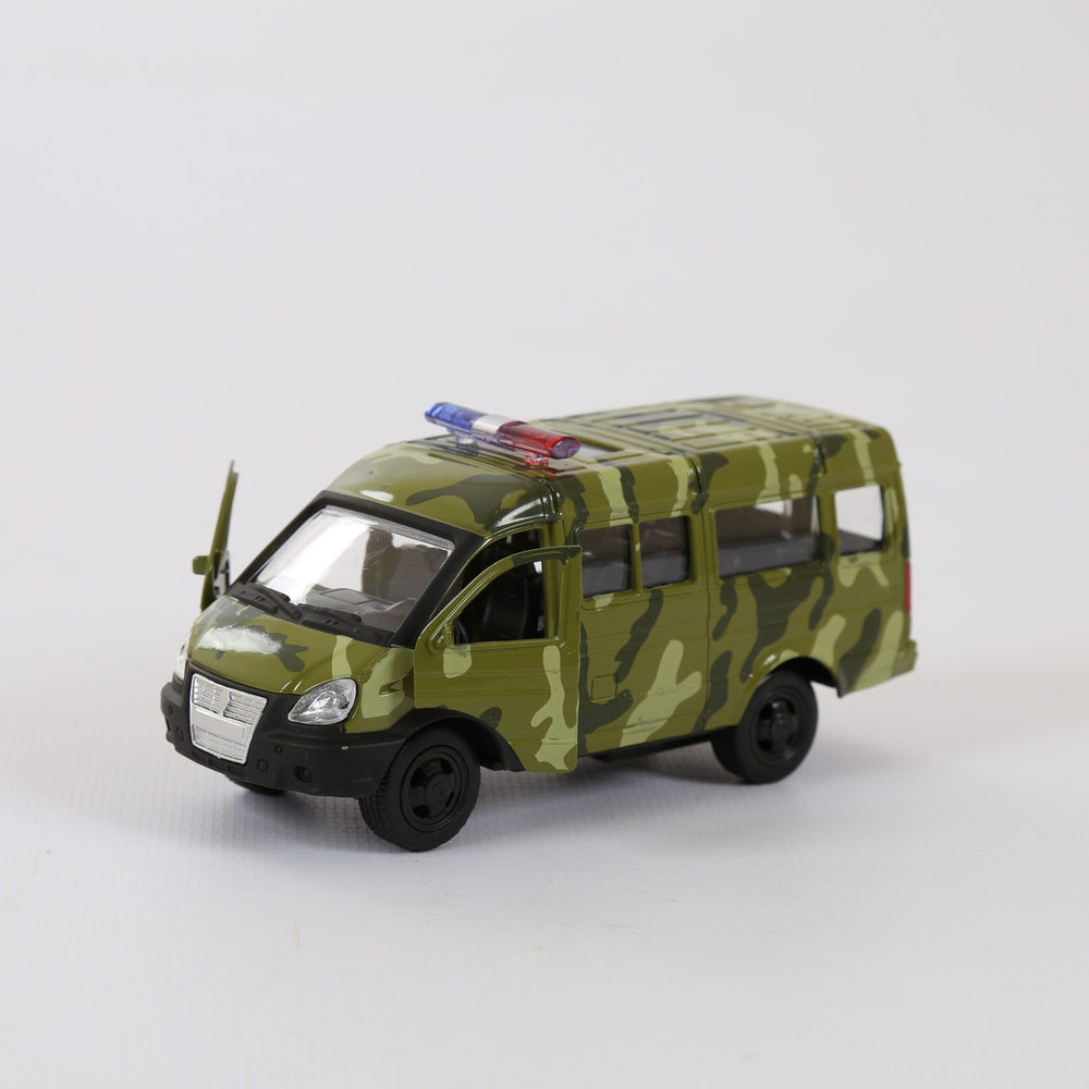 Металлическая машинка Play Smart 1:50 / военный микроавтобус #1