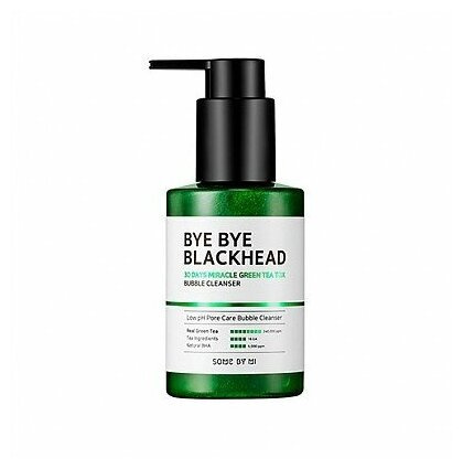 Some By Mi Пенка маска от черных точек BYE BYE BLACKHEAD 30 DAYS MIRACLE GREEN TEA TOX BUBBLE CLEANSER #1