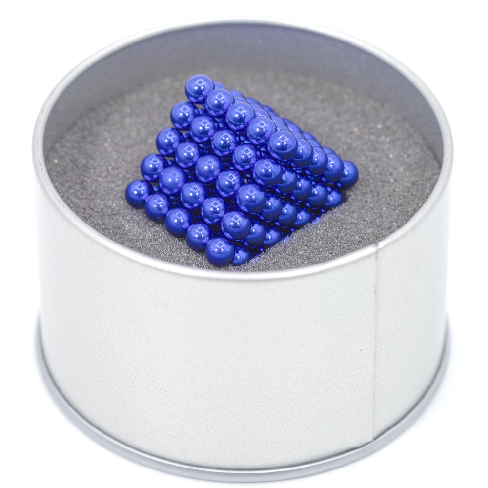 Неокуб куб из 125 магнитных шариков 5мм / Антистресс, цвет: синий  #1