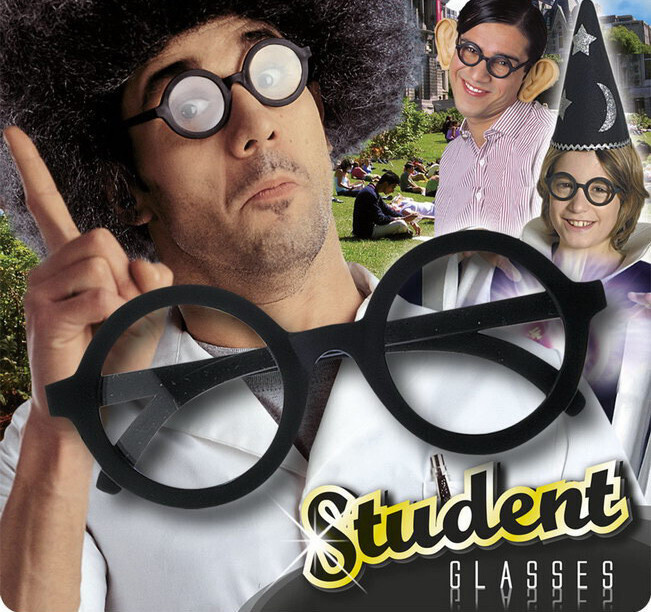 Карнавальные очки "Студент"/очки карнавальные/очки старика/очки бабушки/круглые очки/очки волшебника #1