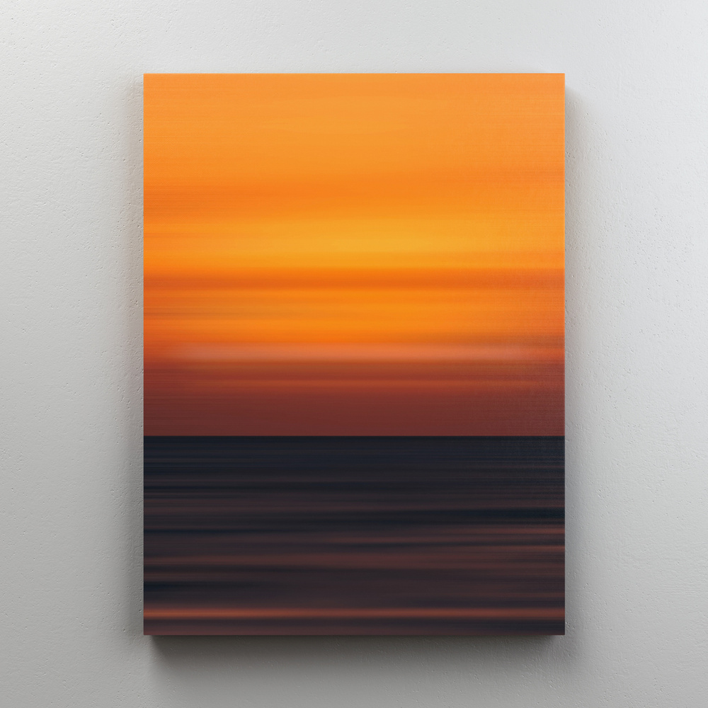 Интерьерная картина на холсте "Закат" пейзаж, на подрамнике 45x60 см  #1