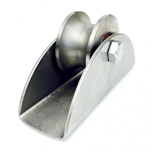 Ролик для откатных ворот металлический на платформе D65 мм под трубу D3 ...