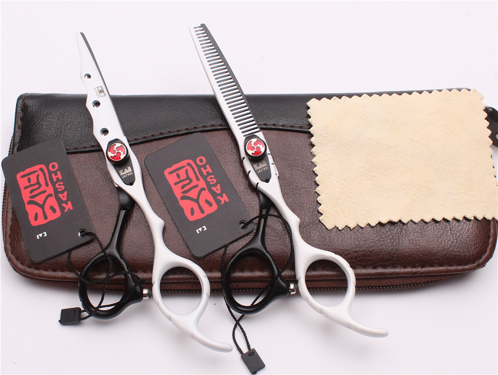 Набор Японских парикмахерских профессиональных ножниц для филировки и стрижки. Размер 6  #1