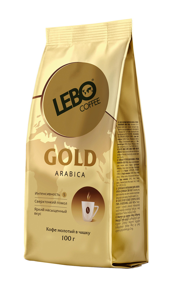 Кофе молотый в чашку LEBO Gold АРАБИКА 600 грамм 6 пачек по 100 грамм в одном отправлении! Натуральный! #1