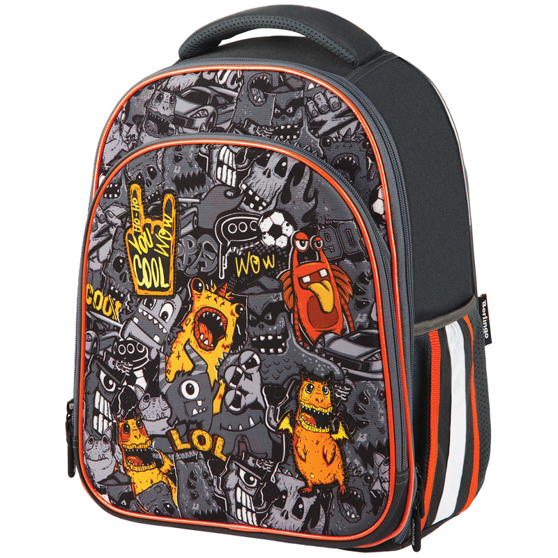 Ранец школьный / портфель / рюкзак школьный для мальчика первоклассника Berlingo Expert Plus "Monster #1