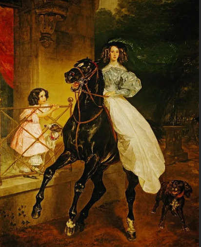 Картина по номерам на подрамнике 40х50см девушка лошадь GX38576  #1