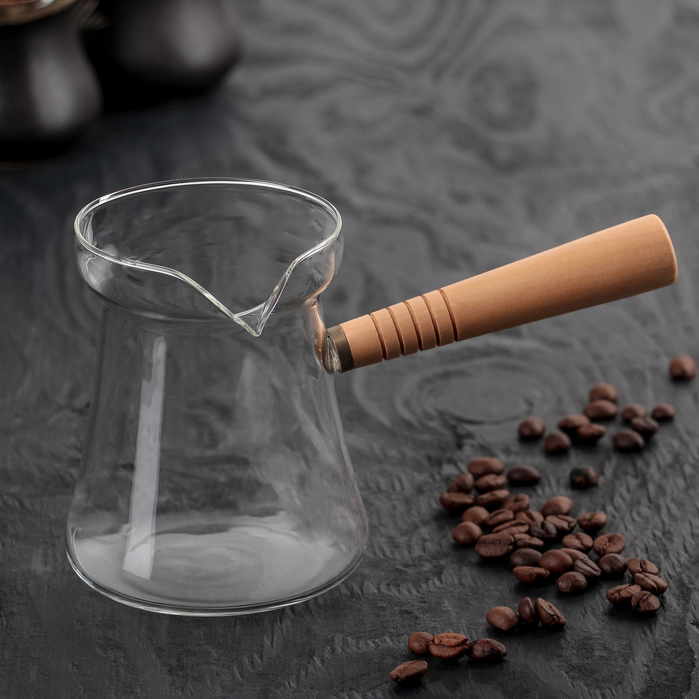 Турка для кофе с деревянной ручкой "Арабика", объем 300 мл  #1