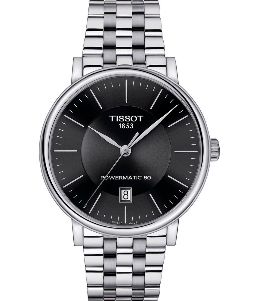Швейцарские мужские механические часы Tissot Carson Powermatic 80 T122.407.11.051.00 (T1224071105100) #1