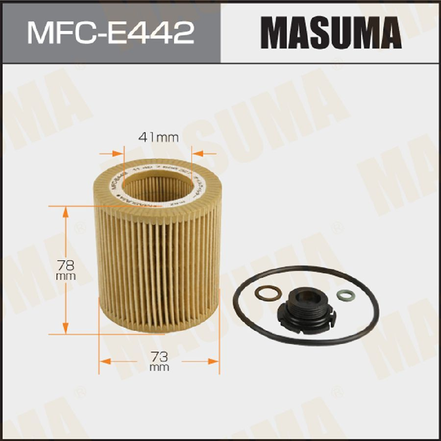 Фильтр масляный BMW 1 (F20) 10-, 3 (E90) 05-13, 5 (E60, F10) 03-, X1, X3, X5 Masuma MFC-E442 MASUMA  #1