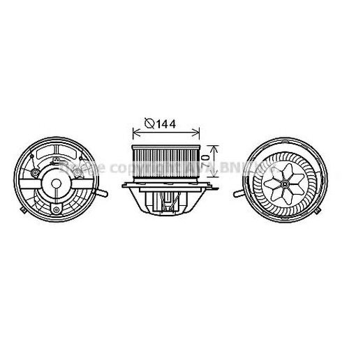 Вентилятор отопителя салона Ava MS8607 для Mercedes A-CLASS W169, B-CLASS W245  #1