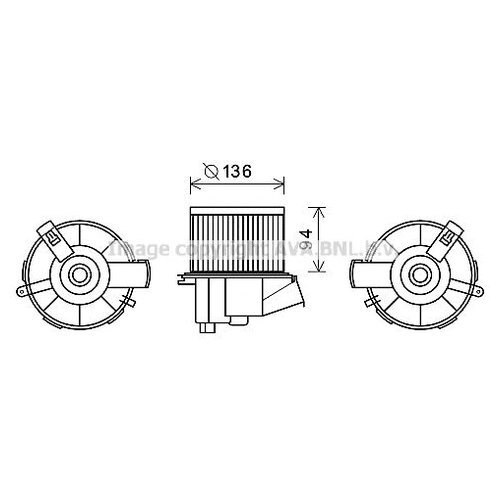 Вентилятор отопителя салона Ava PE8387 для Peugeot 307 #1