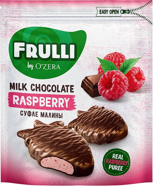 Ozera, конфеты Frulli суфле малины в шоколаде, 125 г, 2 упаковки #1