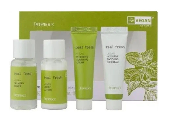 Deoproce, Набор увлажняющих средств REAL FRESH VEGAN MINI KIT #1