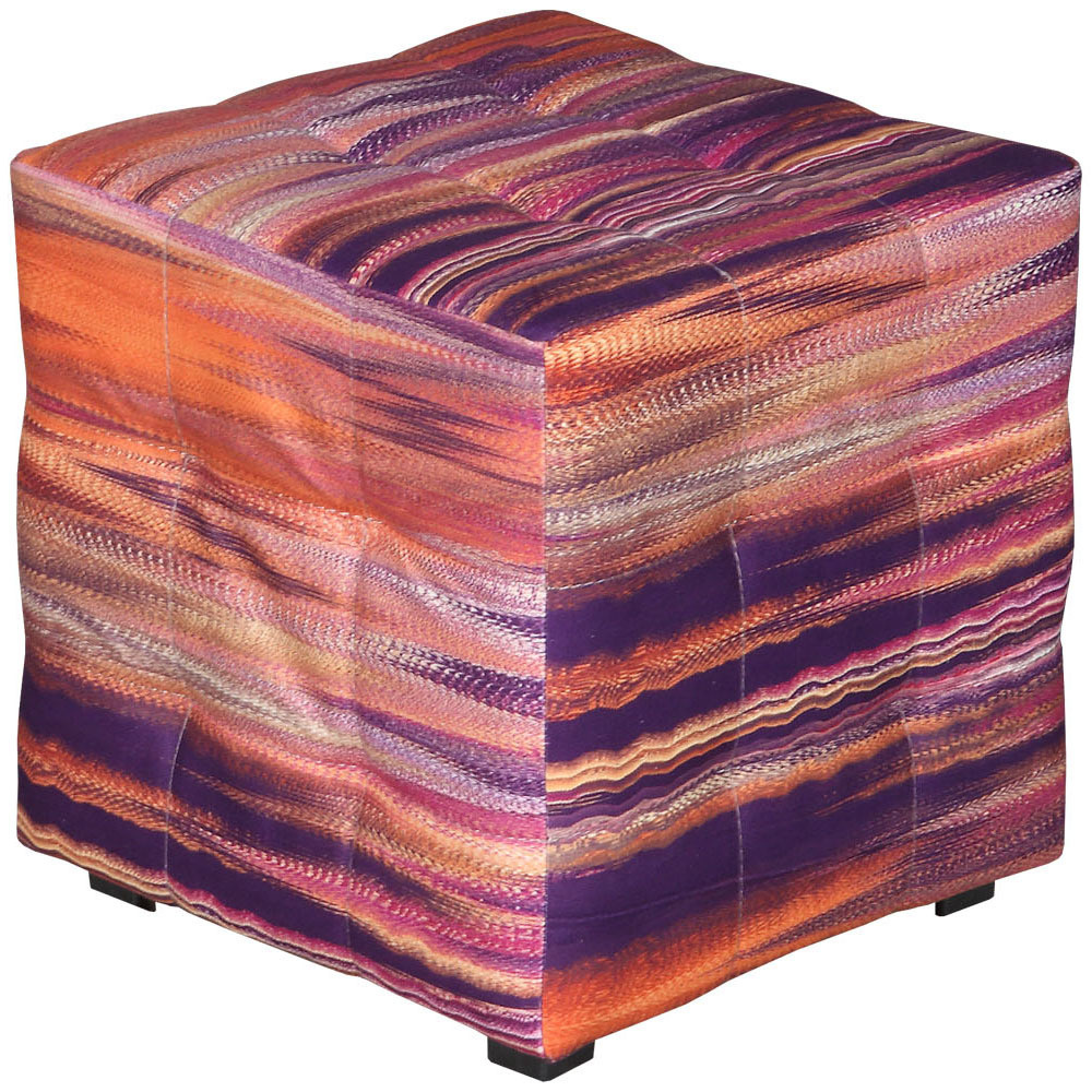 Пуфик Мебелик BeautyStyle 6, модель 400 ткань фиолетовый микс #1