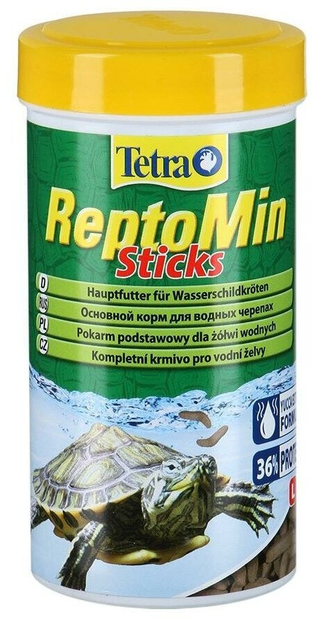 Tetra ReptoMin Sticks 250мл/65г- основной высококачественный сбалансированный питательный корм для водных #1