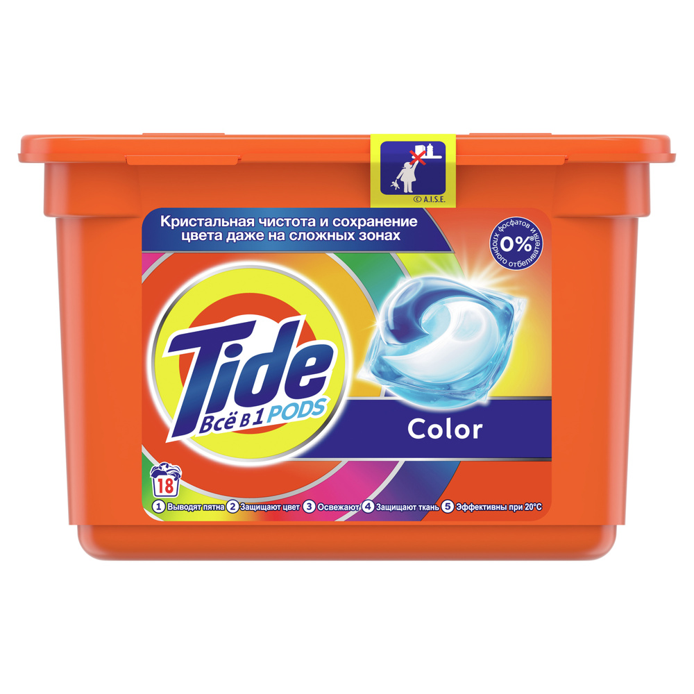 Tide ВСЁ в 1 PODs Color Капсулы для стирки 18 Стирок #1