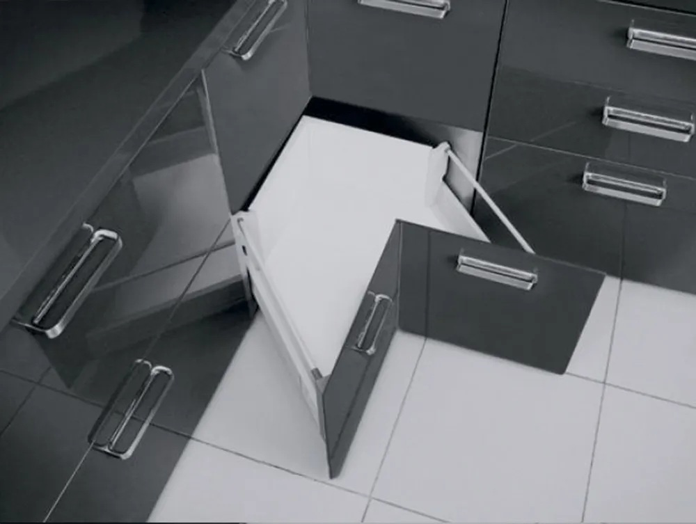 Модерн Бокс для угловых кухонных шкафов ,низкий L-650 мм, серый  #1